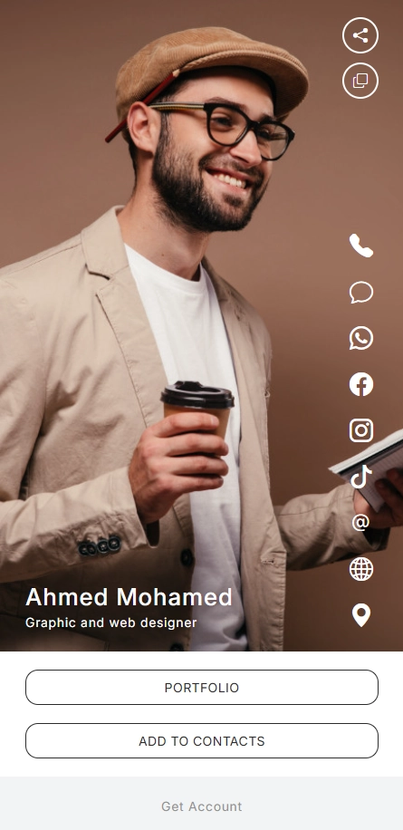 نموذج كارت رقمي من ContactMe
